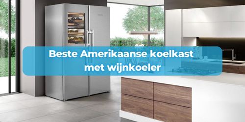 amerikaanse koelkast met wijnkoeler
